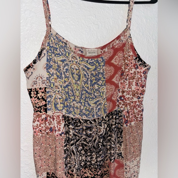 Altar’d State Patchwork Design Boho Mini Dress - Picture 5 of 7